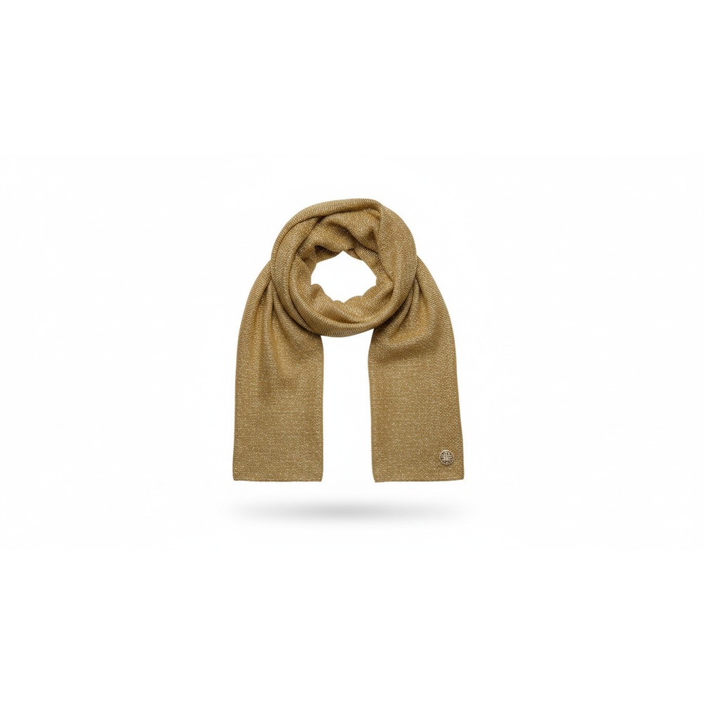 Smart Trend Infinity Scarf Womens OS Gold Metallic Shimmer Knit Loop Accessory